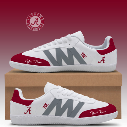[FAN FAVORITE] NEW CUSTOMIZED NCAA FBS08 ABC ALABAMA CRIMSON TIDE CLASSIC SNEAKERS