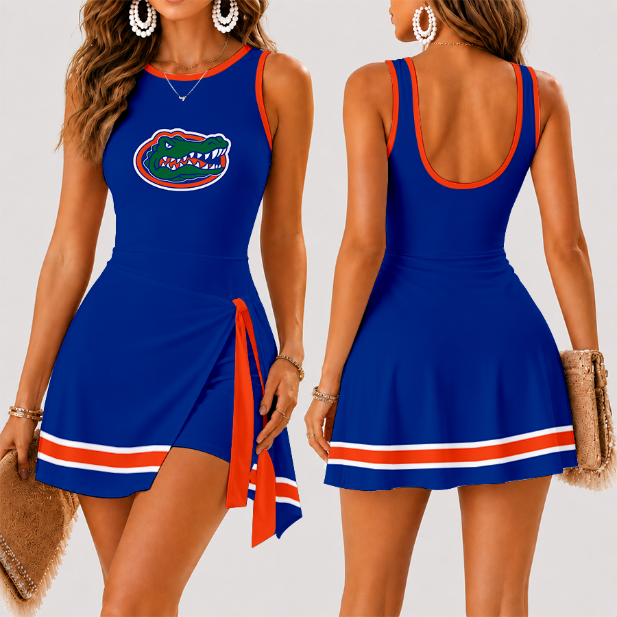 [FAN FAVORITE] NEW CUSTOMIZED NCAA CWS08 FLG FLORIDA GATORS WOMEN'S SUMMER SKORT DRESS