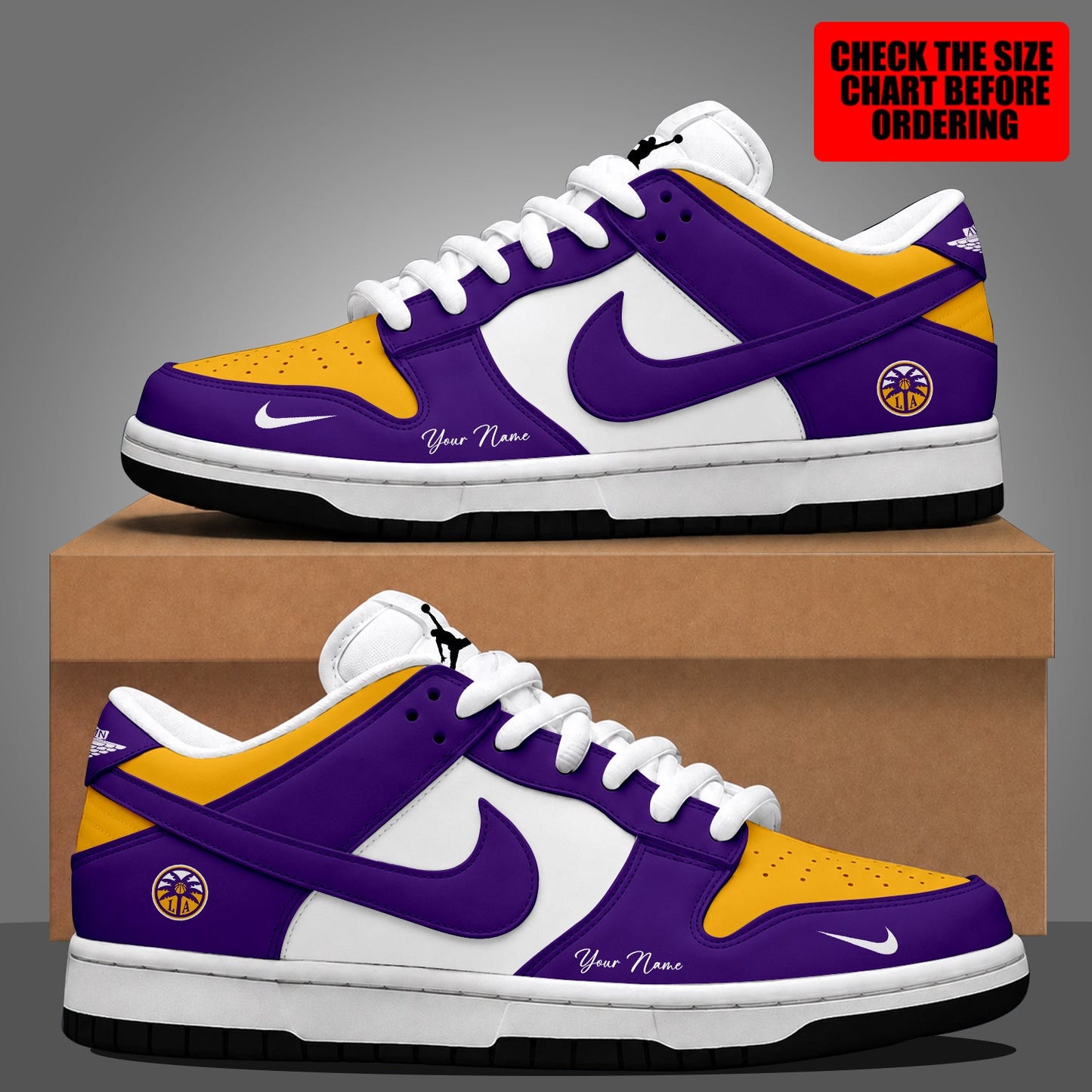 [FAN FAVORITE] NEW CUSTOMIZED WNBA08 LAS LOS ANGELES SPARKS DUNK LOW SHOES