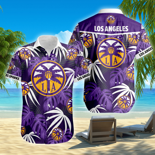 ENDING TODAY - NEW CUSTOMIZED WNBA08 LAS LOS ANGELES SPARKS UNISEX HAWAIIAN SHIRT