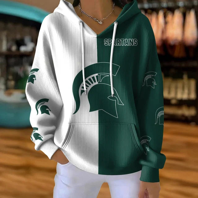 [FAN FAVORITE] NEW CUSTOMIZED NCAA MFF08 MSS MICHIGAN STATE SPARTANS RIBBED HOODIE & SWEATSHIRT