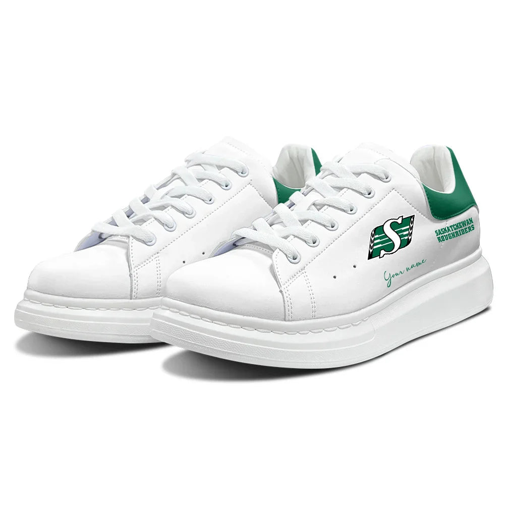 [FAN EXCLUSIVE] NEW CUSTOMIZED CFL08 SSK SASKATCHEWAN ROUGHRIDERS MCQUEEN SHOES