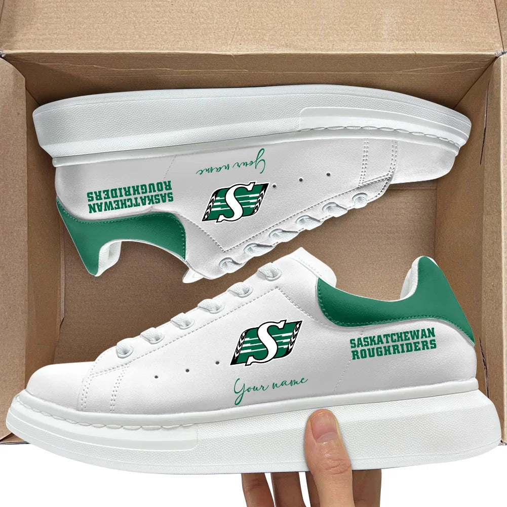 [FAN EXCLUSIVE] NEW CUSTOMIZED CFL08 SSK SASKATCHEWAN ROUGHRIDERS MCQUEEN SHOES