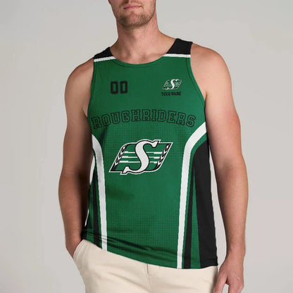 [FAN EXCLUSIVE] NEW CUSTOMIZED CFL08 SSK SASKATCHEWAN ROUGHRIDERS UNISEX TANK TOP