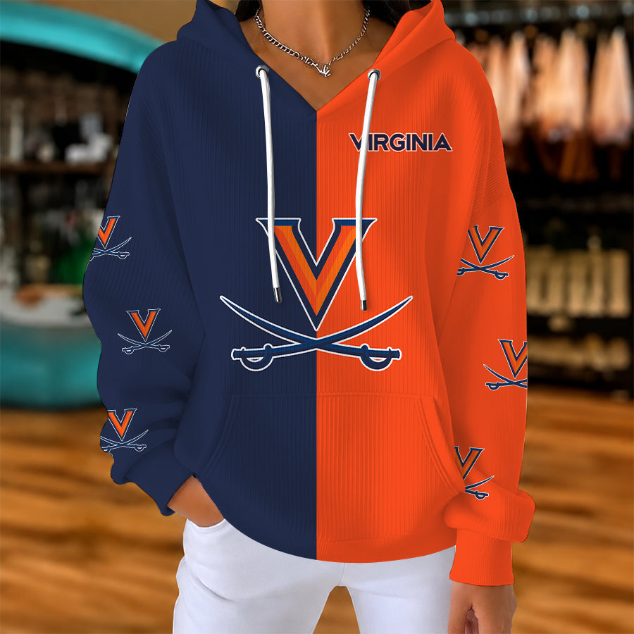[FAN FAVORITE] NEW CUSTOMIZED NCAA CFH08 VIC VIRGINIA CAVALIERS RIBBED HOODIE & SWEATSHIRT