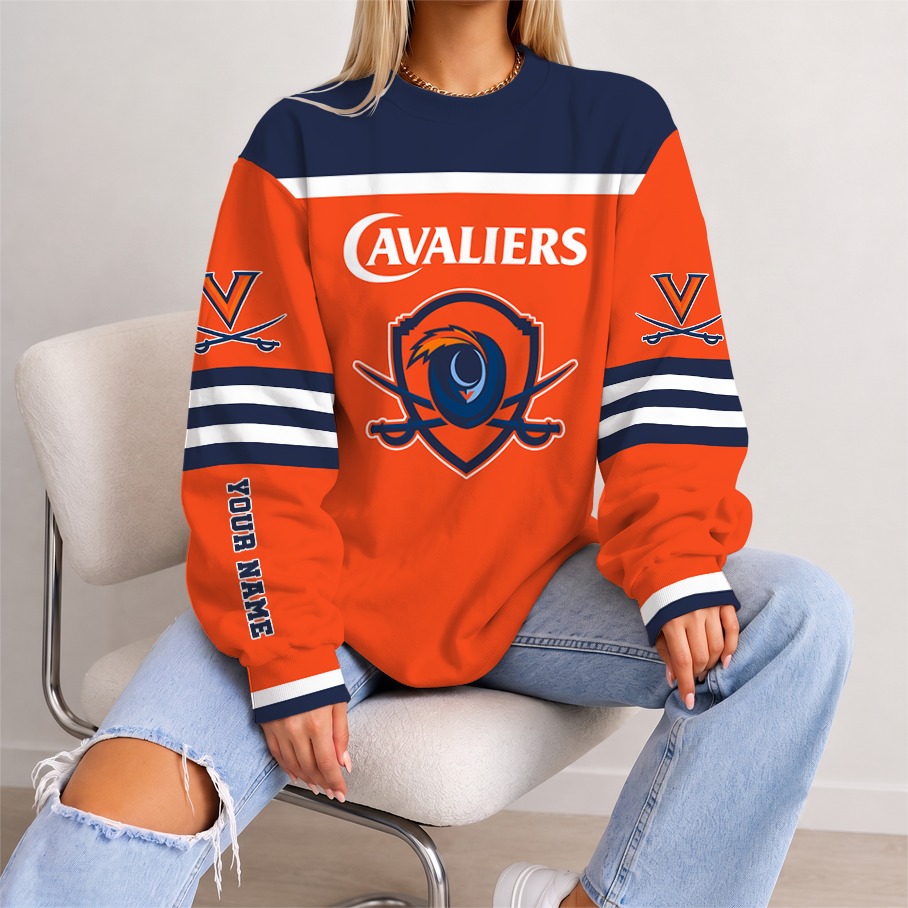 [FAN FAVORITE] NEW CUSTOMIZED NCAA CFH08 VIC VIRGINIA CAVALIERS UNISEX SWEATSHIRT