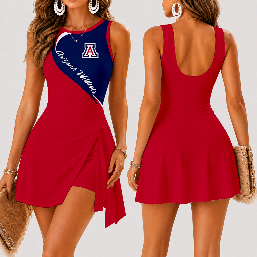 [FAN FAVORITE] NEW CUSTOMIZED NCAA MAM09 ARW ARIZONA WILDCATS WOMEN'S SUMMER SKORT DRESS