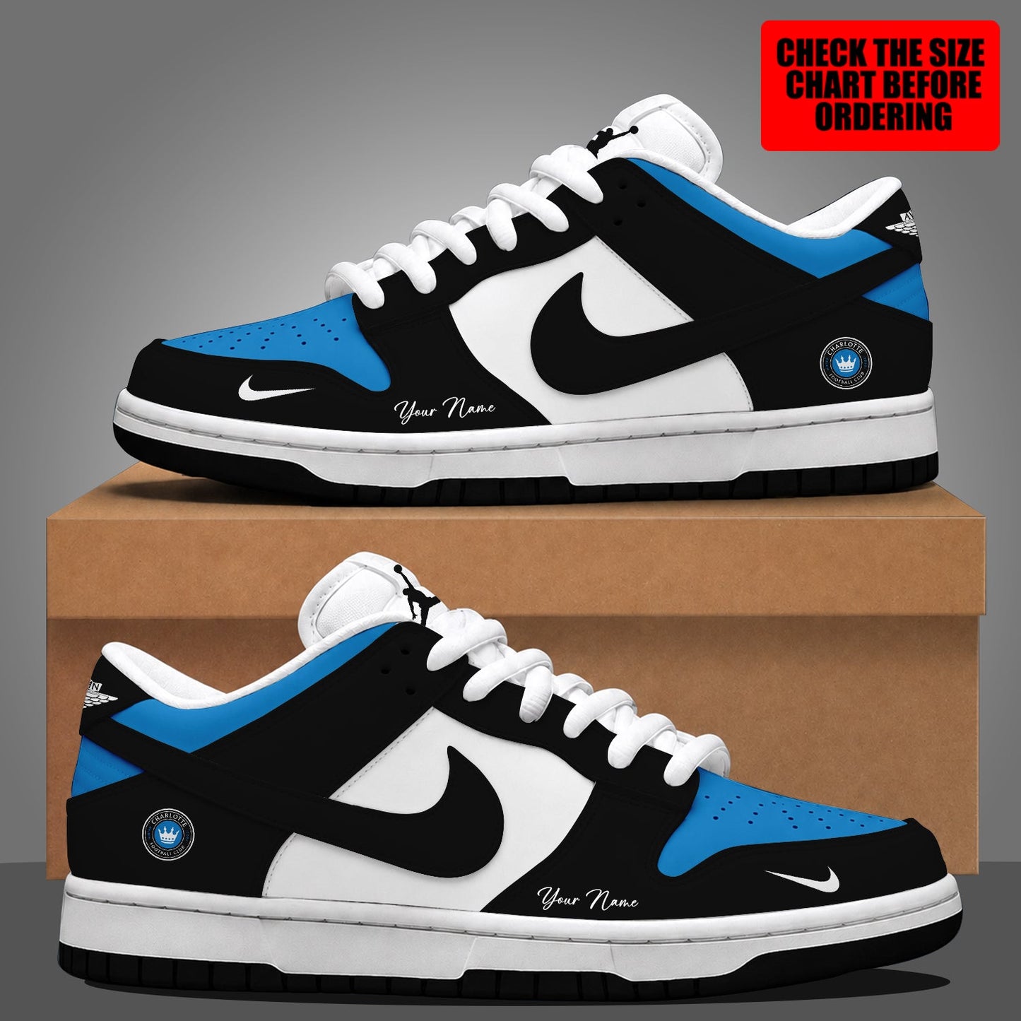 [FAN EXCLUSIVE] NEW CUSTOMIZED MLS09 CLF CHARLOTTE FC DUNK LOW SHOES