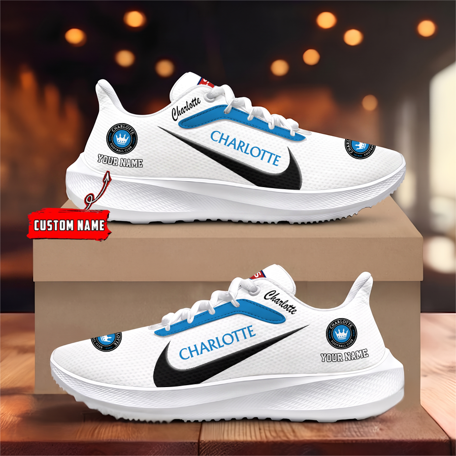 [FAN EXCLUSIVE] NEW CUSTOMIZED MLS09 CLF CHARLOTTE FC ROAD RUNNING SHOES