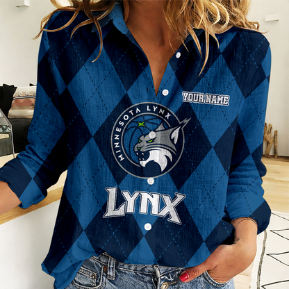 POPULAR NOW - NEW CUSTOMIZED WNBA09 MNL MINNESOTA LYNX WOMEN CASUAL SHIRT FOR FAN