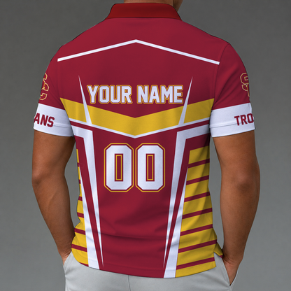 [FAN FAVORITE] NEW CUSTOMIZED NCAA CWS09 USC USC TROJANS POLO SHIRT