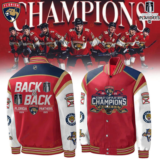 CUSTOMIZED NHL01 FPT FLORIDA PANTHERS BASEBALL JACKET