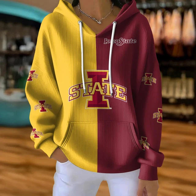 [FAN FAVORITE] NEW CUSTOMIZED NCAA MAM10 ISC IOWA STATE CYCLONES STRAPPY RIBBED HOODIE & SWEATSHIRT