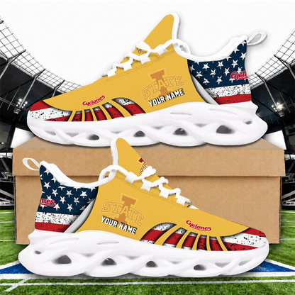 [FAN FAVORITE] NEW CUSTOMIZED NCAA MAM10 ISC IOWA STATE CYCLONES STRAPPY UNISEX CLUNKY SNEAKERS