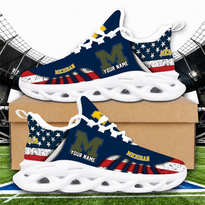 [FAN FAVORITE] NEW CUSTOMIZED NCAA CFH10 MIW MICHIGAN WOLVERINES UNISEX CLUNKY SNEAKERS