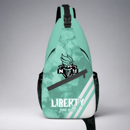 [FAN FAVORITE] NEW CUSTOMIZED WNBA10 NYL NEW YORK LIBERTY SLING BAG