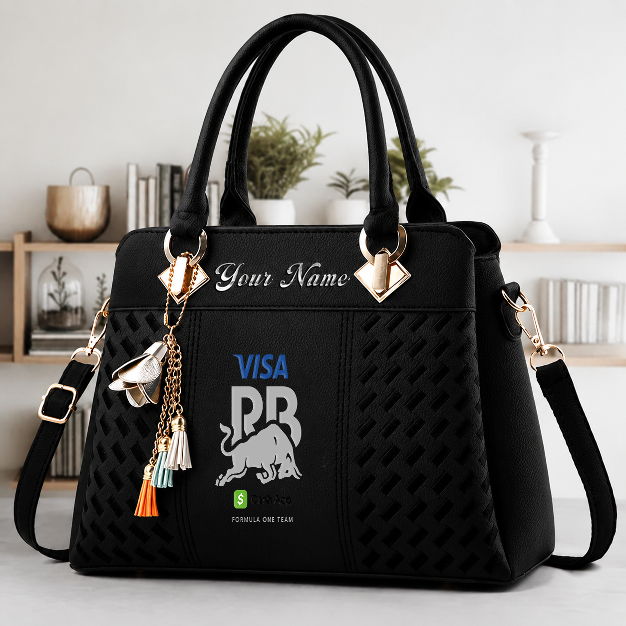 [FAN MUST-HAVE] NEW CUSTOMIZED F110 RBU RACING BULLS MULTICOLOR HANDBAG