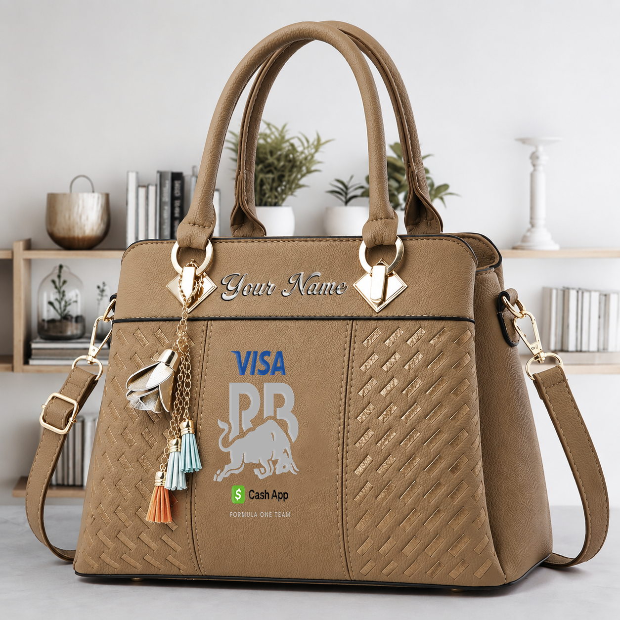 [FAN MUST-HAVE] NEW CUSTOMIZED F110 RBU RACING BULLS MULTICOLOR HANDBAG