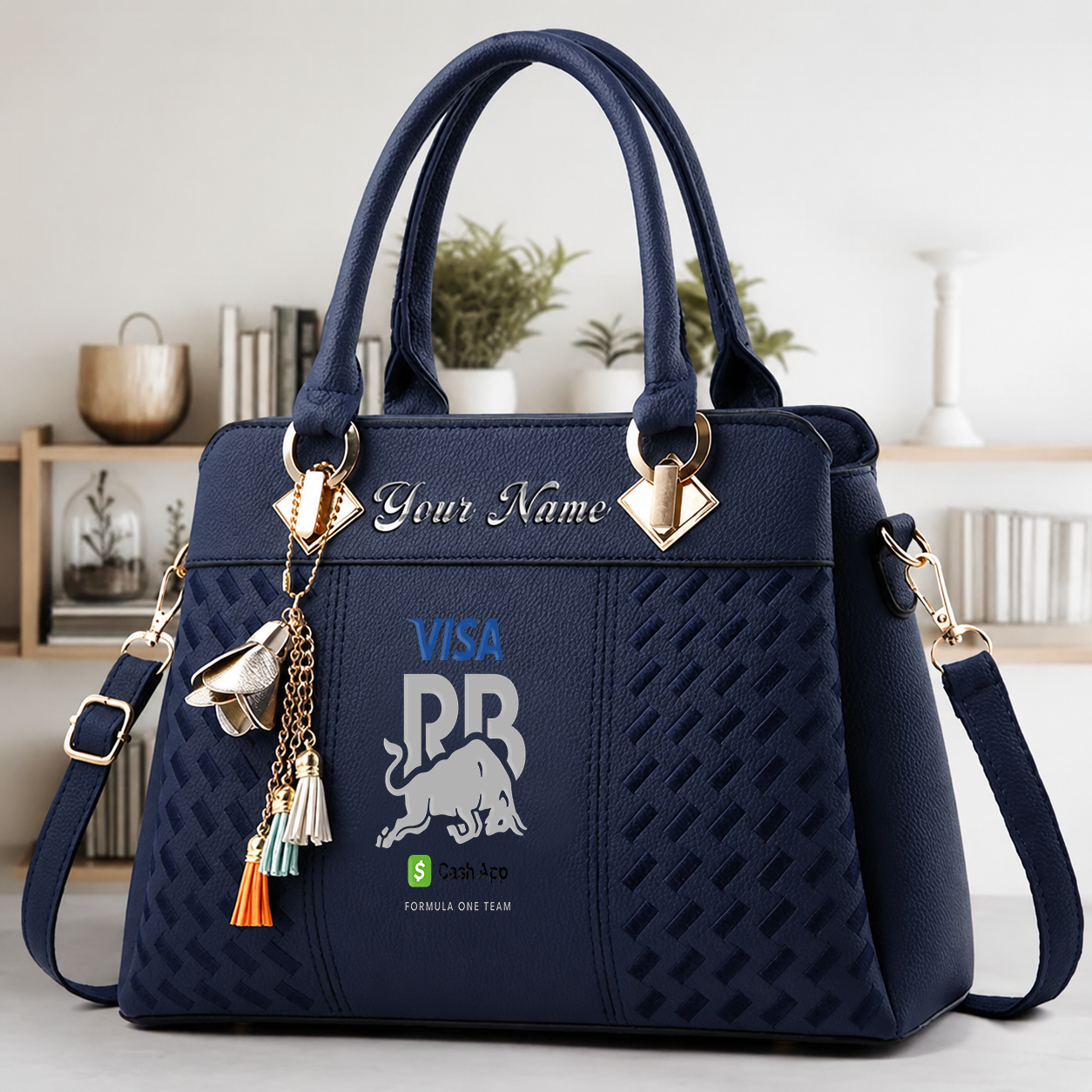 [FAN MUST-HAVE] NEW CUSTOMIZED F110 RBU RACING BULLS MULTICOLOR HANDBAG
