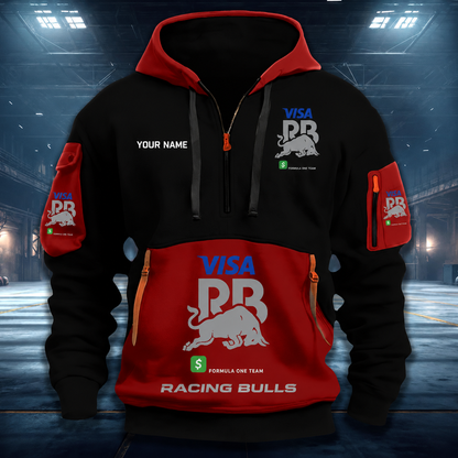 [FAN MUST-HAVE] NEW CUSTOMIZED F110 RBU RACING BULLS QUARTER ZIP HOODIE