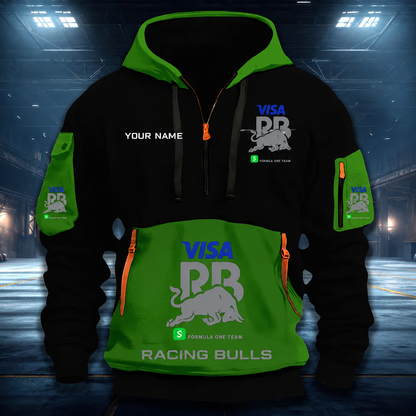 [FAN MUST-HAVE] NEW CUSTOMIZED F110 RBU RACING BULLS QUARTER ZIP HOODIE