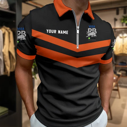 [FAN MUST-HAVE] NEW CUSTOMIZED F110 RBU RACING BULLS ZIP POLO SHIRT