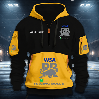 [FAN MUST-HAVE] NEW CUSTOMIZED F110 RBU RACING BULLS QUARTER ZIP HOODIE