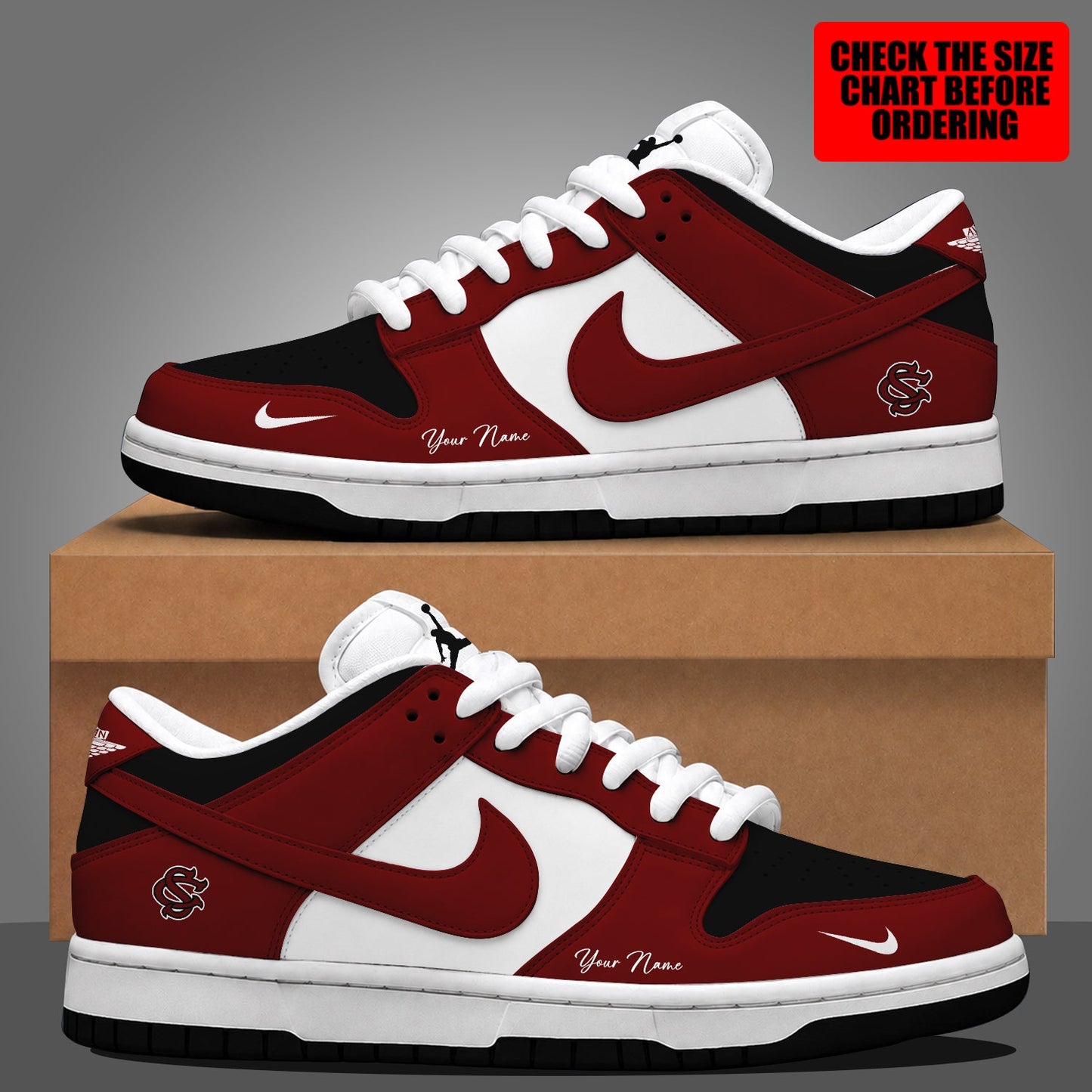 [FAN FAVORITE] NEW CUSTOMIZED NCAA CWS10 SCG SOUTH CAROLINA GAMECOCKS DUNK LOW SHOES