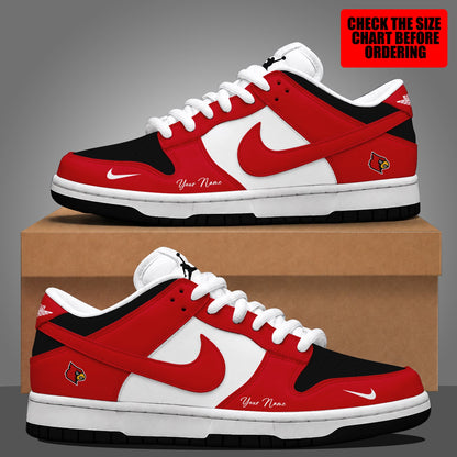 [FAN FAVORITE] NEW CUSTOMIZED NCAA FBS10 ULC LOUISVILLE CARDINALS DUNK LOW SHOES