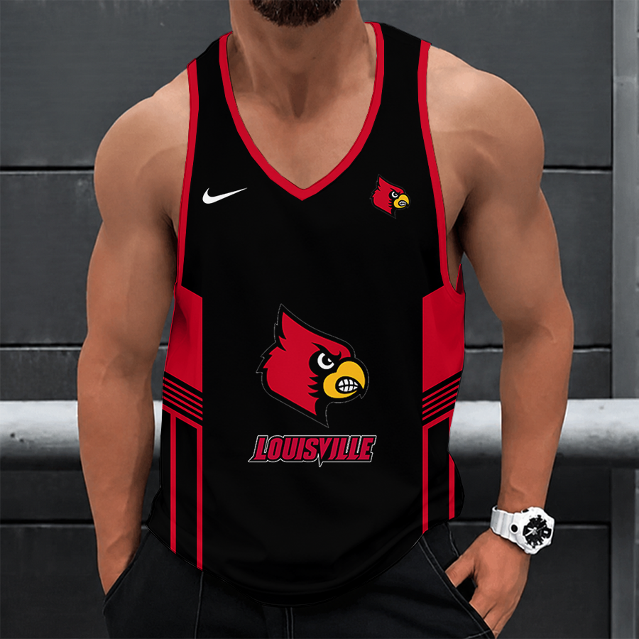 [FAN FAVORITE] NEW CUSTOMIZED NCAA FBS10 ULC LOUISVILLE CARDINALS UNISEX TANK TOP