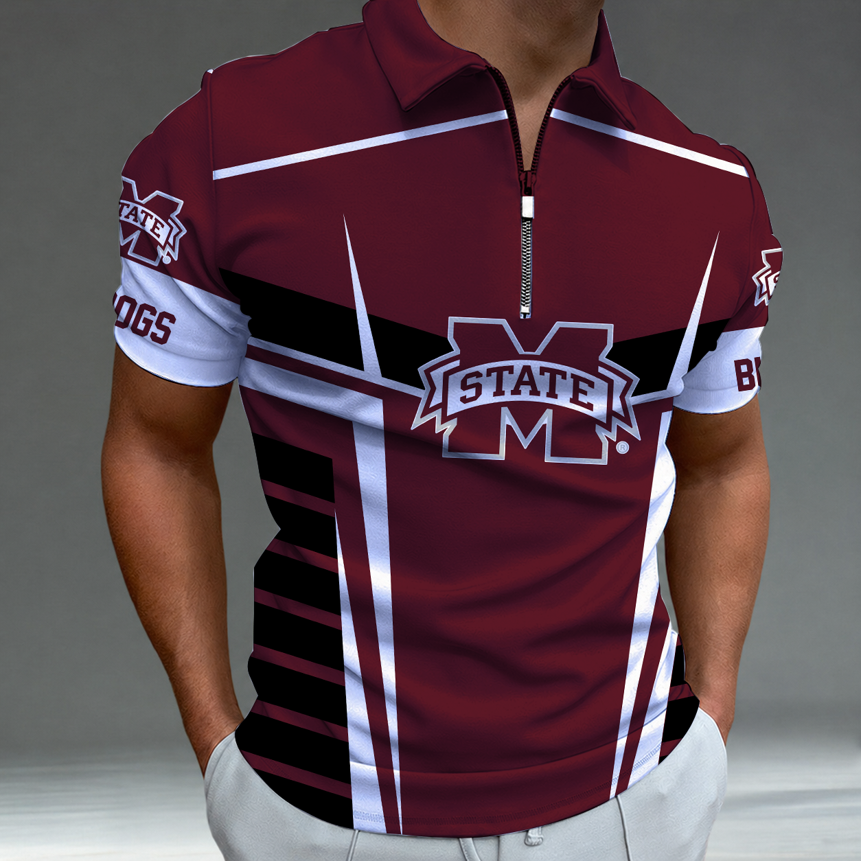 [FAN FAVORITE] NEW CUSTOMIZED NCAA CWS11 MSB MISSISSIPPI STATE BULLDOGS POLO SHIRT