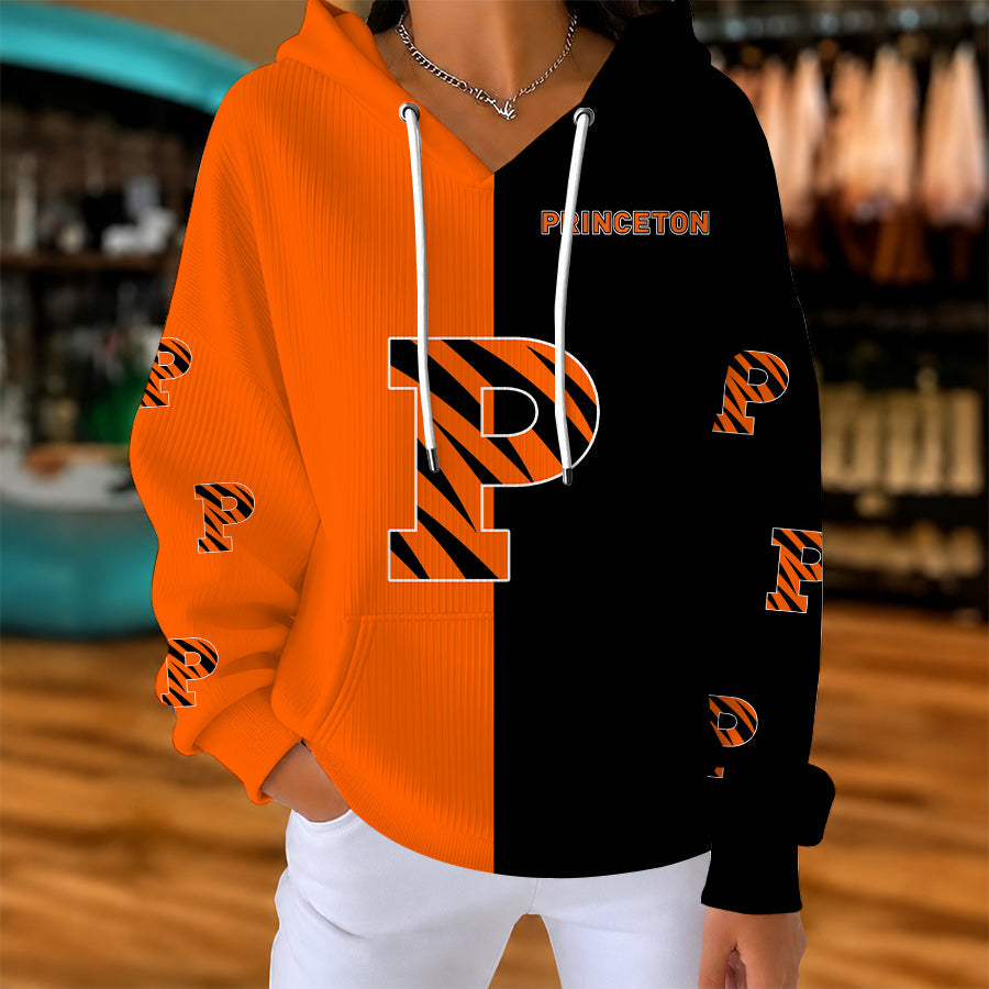 [FAN FAVORITE] NEW CUSTOMIZED NCAA CFH11 PRT PRINCETON TIGERS RIBBED HOODIE & SWEATSHIRT