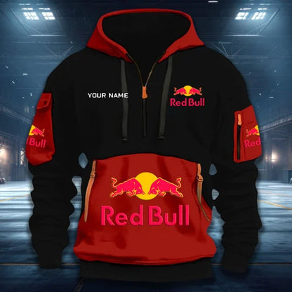 [FAN MUST-HAVE] NEW CUSTOMIZED F111 RBR RED BULL RACING QUARTER ZIP HOODIE
