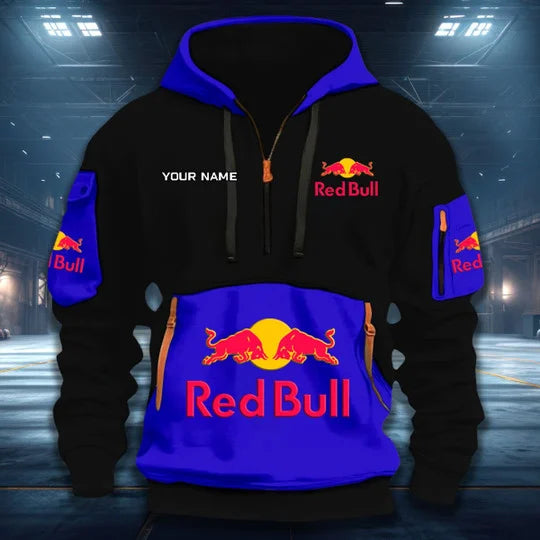 [FAN MUST-HAVE] NEW CUSTOMIZED F111 RBR RED BULL RACING QUARTER ZIP HOODIE