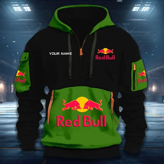 [FAN MUST-HAVE] NEW CUSTOMIZED F111 RBR RED BULL RACING QUARTER ZIP HOODIE
