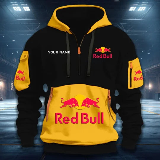 [FAN MUST-HAVE] NEW CUSTOMIZED F111 RBR RED BULL RACING QUARTER ZIP HOODIE