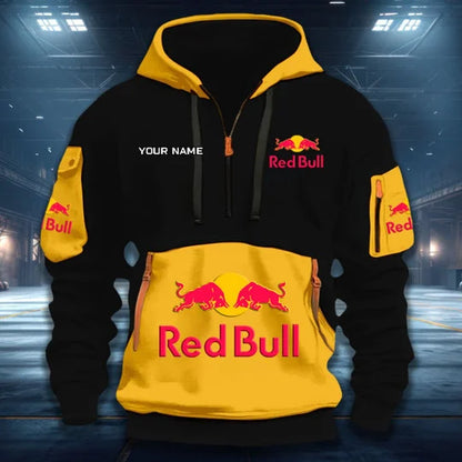 [FAN MUST-HAVE] NEW CUSTOMIZED F111 RBR RED BULL RACING QUARTER ZIP HOODIE