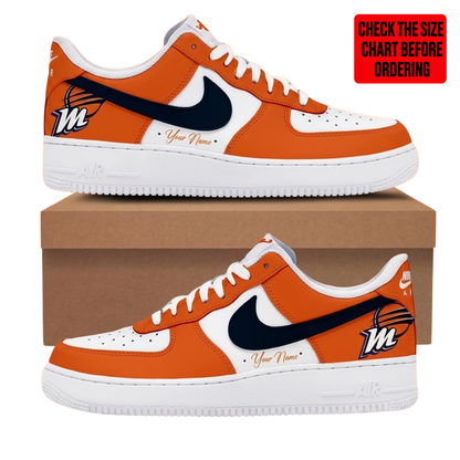 LIMITED EDITION - NEW CUSTOMIZED WNBA11 PNM PHOENIX MERCURY AF1 SNEAKERS