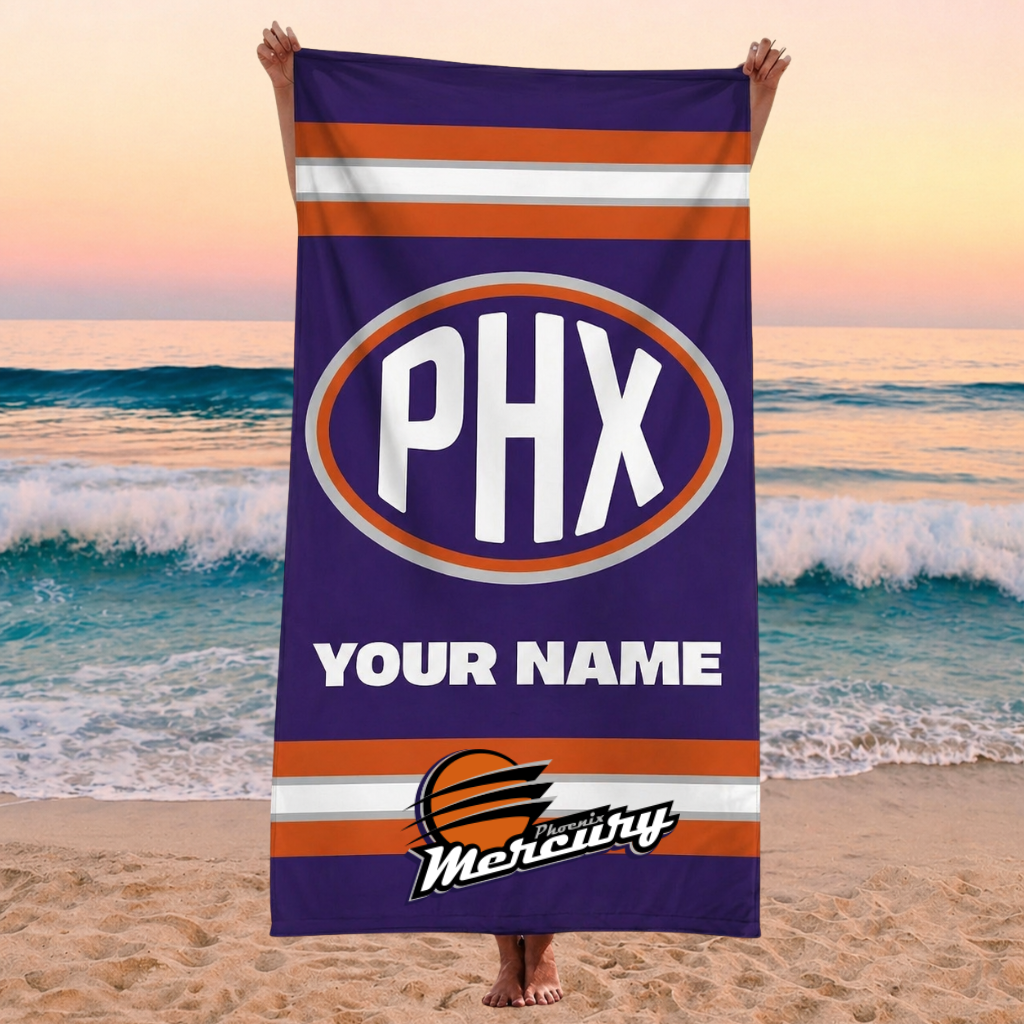 ENDING TODAY - NEW CUSTOMIZED WNBA11 PNM PHOENIX MERCURY BEACH TOWEL FOR FAN