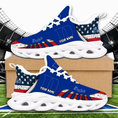 [FAN FAVORITE] NEW CUSTOMIZED NCAA MAM12 DLD DUKE BLUE DEVILS STRAPPY UNISEX CLUNKY SNEAKERS