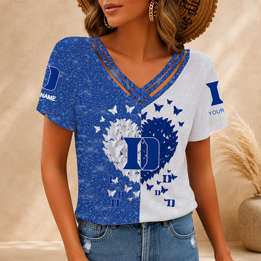 [FAN FAVORITE] NEW CUSTOMIZED NCAA MAM12 DLD DUKE BLUE DEVILS V-NECK SHIRT