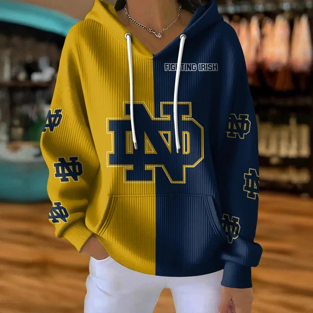 [FAN FAVORITE] NEW CUSTOMIZED NCAA MFF12 NFI NOTRE DAME FIGHTING IRISH RIBBED HOODIE & SWEATSHIRT