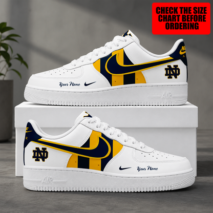 [FAN FAVORITE] NEW CUSTOMIZED NCAA MFF12 NFI NOTRE DAME FIGHTING IRISH AF1 SHOES