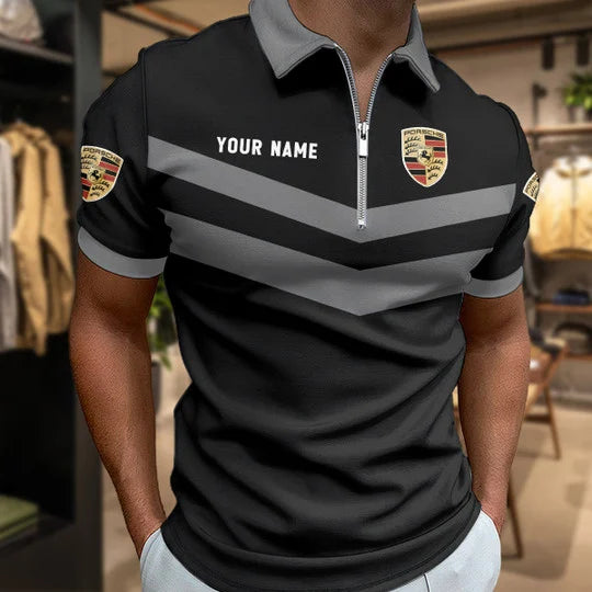 [FAN MUST-HAVE] NEW CUSTOMIZED F112 POR PORSCHE ZIP POLO SHIRT