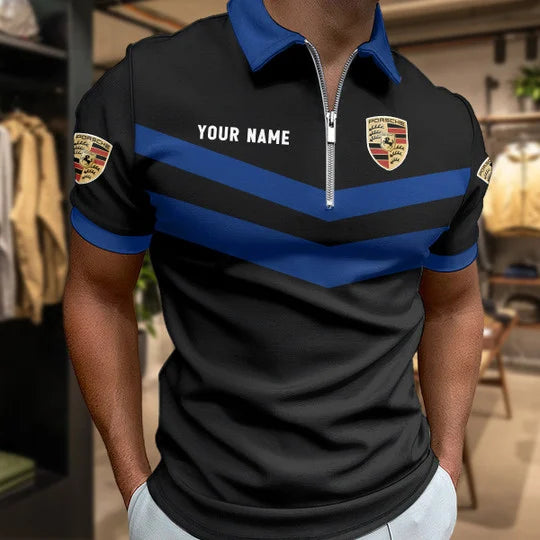 [FAN MUST-HAVE] NEW CUSTOMIZED F112 POR PORSCHE ZIP POLO SHIRT