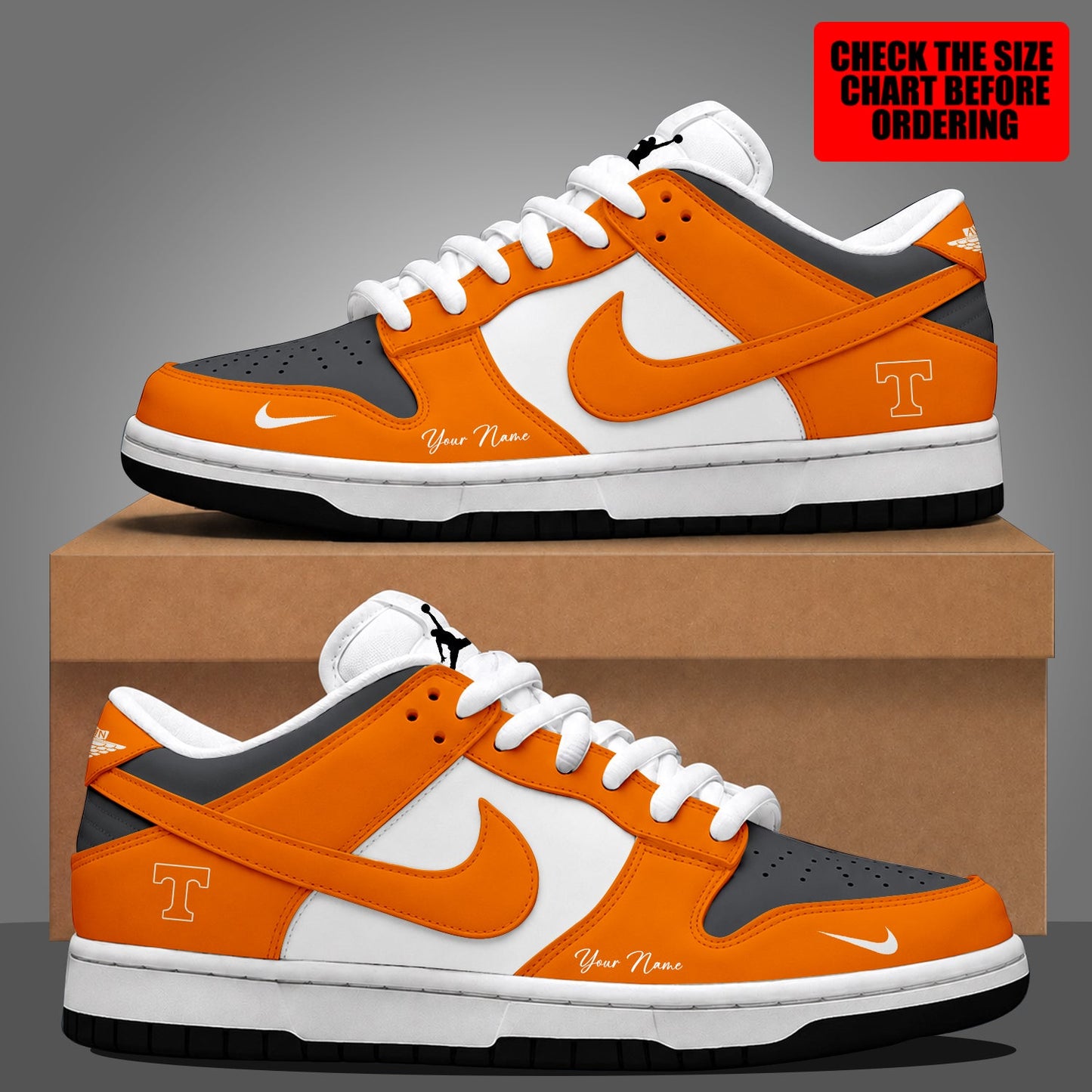 [FAN FAVORITE] NEW CUSTOMIZED NCAA CWS12 TNV TENNESSEE VOLUNTEERS DUNK LOW SHOES