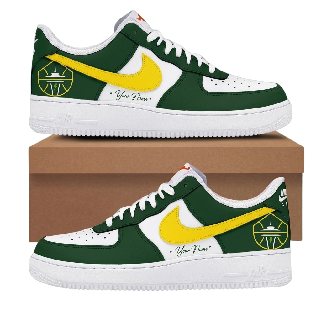 LIMITED EDITION - NEW CUSTOMIZED WNBA12 STS SEATTLE STORM AF1 SNEAKERS