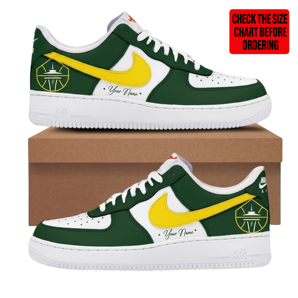 LIMITED EDITION - NEW CUSTOMIZED WNBA12 STS SEATTLE STORM AF1 SNEAKERS