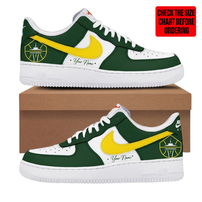 LIMITED EDITION - NEW CUSTOMIZED WNBA12 STS SEATTLE STORM AF1 SNEAKERS
