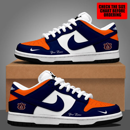 [FAN FAVORITE] NEW CUSTOMIZED NCAA FBS13 ABT AUBURN TIGERS DUNK LOW SHOES